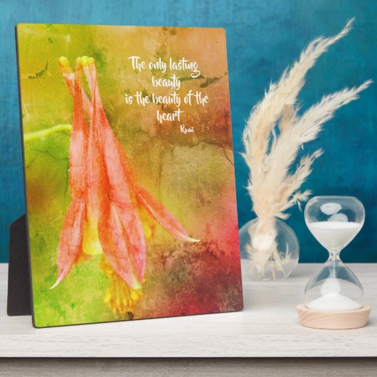 Plaque Photo Chronique de beauté durable Citation Rumi inspiran (Côté)
