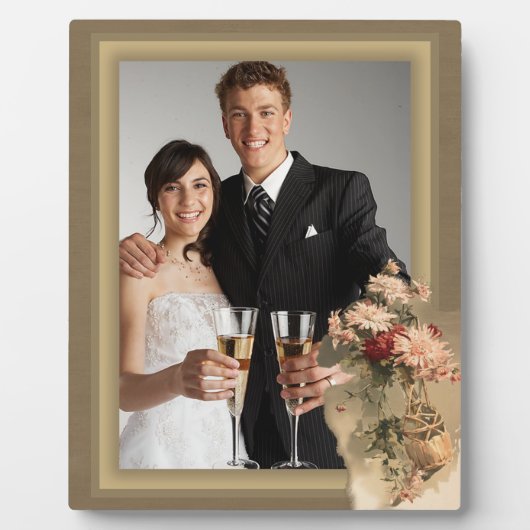 Plaque Photo Chrysanthèmes dans une bouteille (Devant)