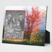 Plaque Photo Chute Feuillage Nature Peinture Ajouter Votre Prop (Côté)