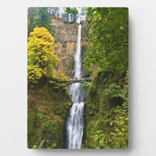 Plaque Photo Chutes Multnomah, Columbia River Gorge, Oregon