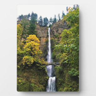 Plaque Photo Chutes Multnomah, Columbia River Gorge, Oregon