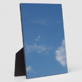 Plaque Photo ciel bleu foncé nuages blancs (Côté)