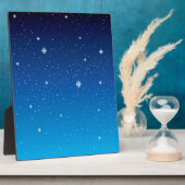 Plaque Photo Ciel nocturne étoilé bleu profond (Côté)