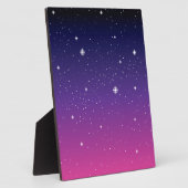 Plaque Photo Ciel nocturne étoilé violet foncé (Côté)