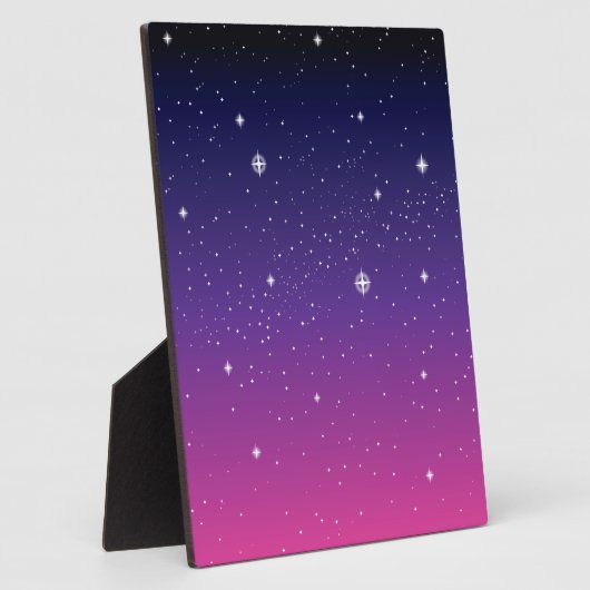 Plaque Photo Ciel nocturne étoilé violet foncé (Côté)