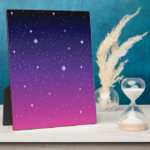 Plaque Photo Ciel nocturne étoilé violet foncé (Côté)