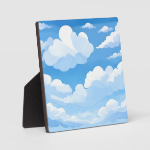 Plaque Photo Ciel Plein de Nuages   Peinture de Ciel Bleu à l'A