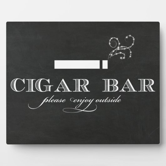 Plaque Photo Cigar Bar Sign Table Easel (Devant)
