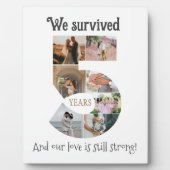 Plaque Photo Cinq ans de mariage (Devant)