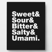 Plaque Photo Cinq saveurs de base (Devant)