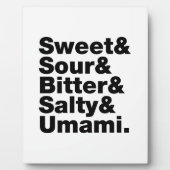 Plaque Photo Cinq saveurs de base (Devant)