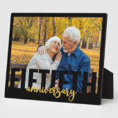 Plaque Photo Cinquantième Anniversaire Typographie surdimension (Côté)