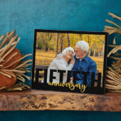 Plaque Photo Cinquantième Anniversaire Typographie surdimension (Côté)