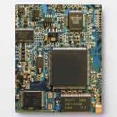 Plaque Photo Circuit imprimé bleu macro | Photo de PCB (Devant)