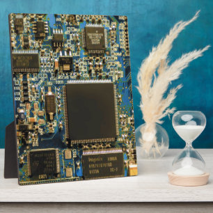 Plaque Photo Circuit imprimé bleu macro Photo de PCB