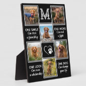 Plaque Photo Citation Amoureux des chiens Conserver Unique Pet (Côté)