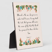 Plaque Photo Citation chrétienne Art - Isaïe 61:7 (Côté)