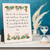 Plaque Photo Citation chrétienne Art - Isaïe 61:7 (Côté)