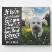 Plaque Photo Citation commémorative de chien d'animaux de compa (Devant)