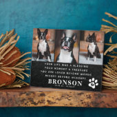 Plaque Photo Citation commémorative de perte d'animal de compag (Côté)