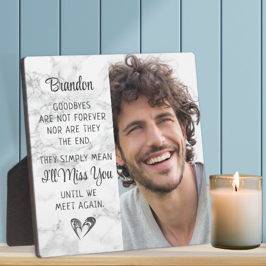 Plaque Photo Citation commémorative Photo souvenir Marbre de co