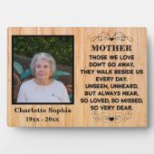 Plaque Photo Citation commémorative pour maman Photo personnali (Devant)