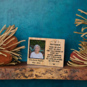 Plaque Photo Citation commémorative pour maman Photo personnali (Côté)