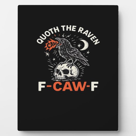 Plaque Photo Citation Corbeau F-Caw-F (Devant)