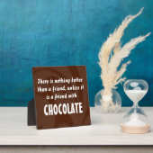 Plaque Photo Citation d'amis et de chocolat (Insitu)