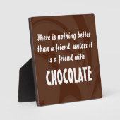 Plaque Photo Citation d'amis et de chocolat (Recto)