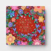 Plaque Photo Citation d'anniversaire d'inspiration florale (Devant)