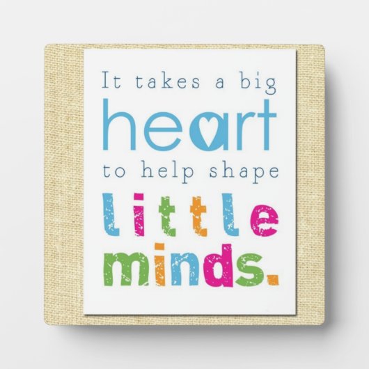 Plaque Photo Citation d'appréciation de l'enseignant (Devant)