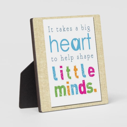 Plaque Photo Citation d'appréciation de l'enseignant (Recto)