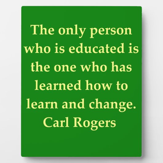 Plaque Photo citation de carl rogers (Devant)