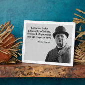Plaque Photo Citation de Churchill contre le socialisme (Côté)