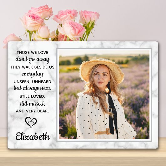 Plaque Photo Citation de condoléances photo en marbre de décora