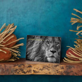 Plaque Photo Citation de confiance Lion Inspiration (Côté)