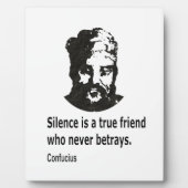 Plaque Photo Citation De Confucius (Devant)