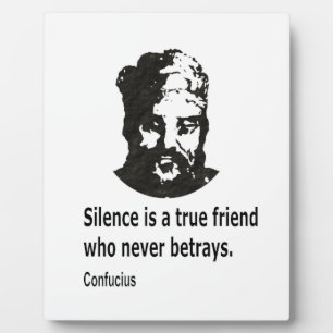 Plaque Photo Citation De Confucius