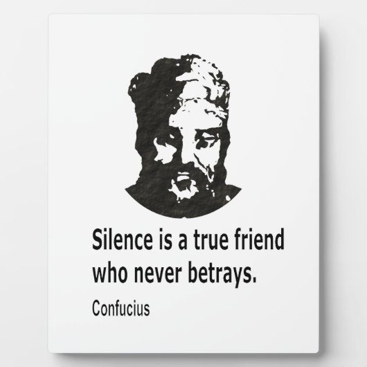 Plaque Photo Citation De Confucius (Devant)