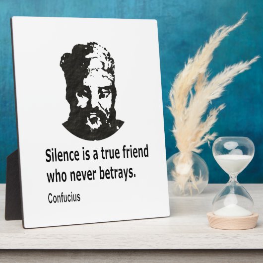 Plaque Photo Citation De Confucius (Côté)
