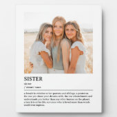 Plaque Photo Citation de définition de soeur personnalisée (Devant)