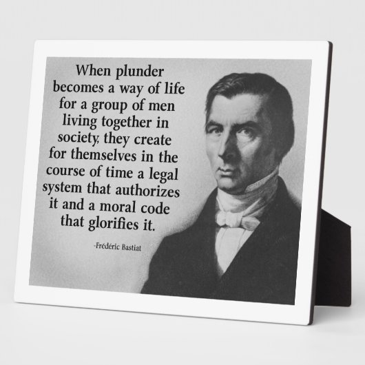 Plaque Photo Citation de Frederic Bastiat Plunder (Côté)