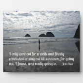 Plaque Photo Citation de John Muir sur la marche (Devant)