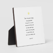 Plaque Photo Citation de la Bible d'Écriture réconfortante (Recto)