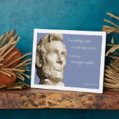 Plaque Photo Citation de la mère Lincoln (Côté)