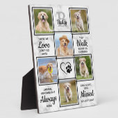 Plaque Photo Citation de la sympathie commémorative du chien an (Côté)