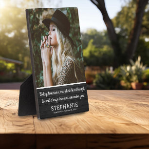 Plaque Photo Citation de la sympathie du mémorial rustique   Ga