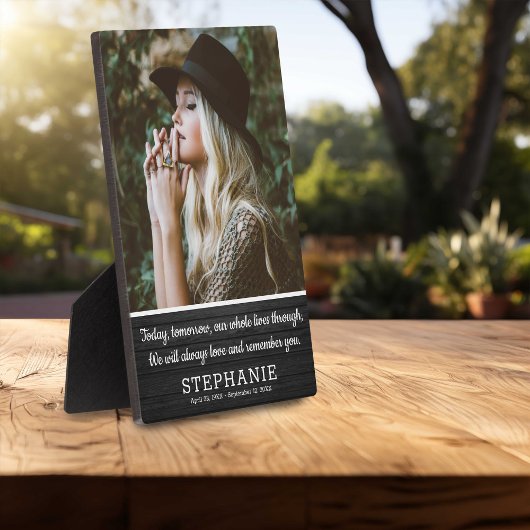 Plaque Photo Citation de la sympathie du mémorial rustique | Ga