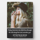 Plaque Photo Citation de la sympathie du mémorial rustique | Ga (Devant)